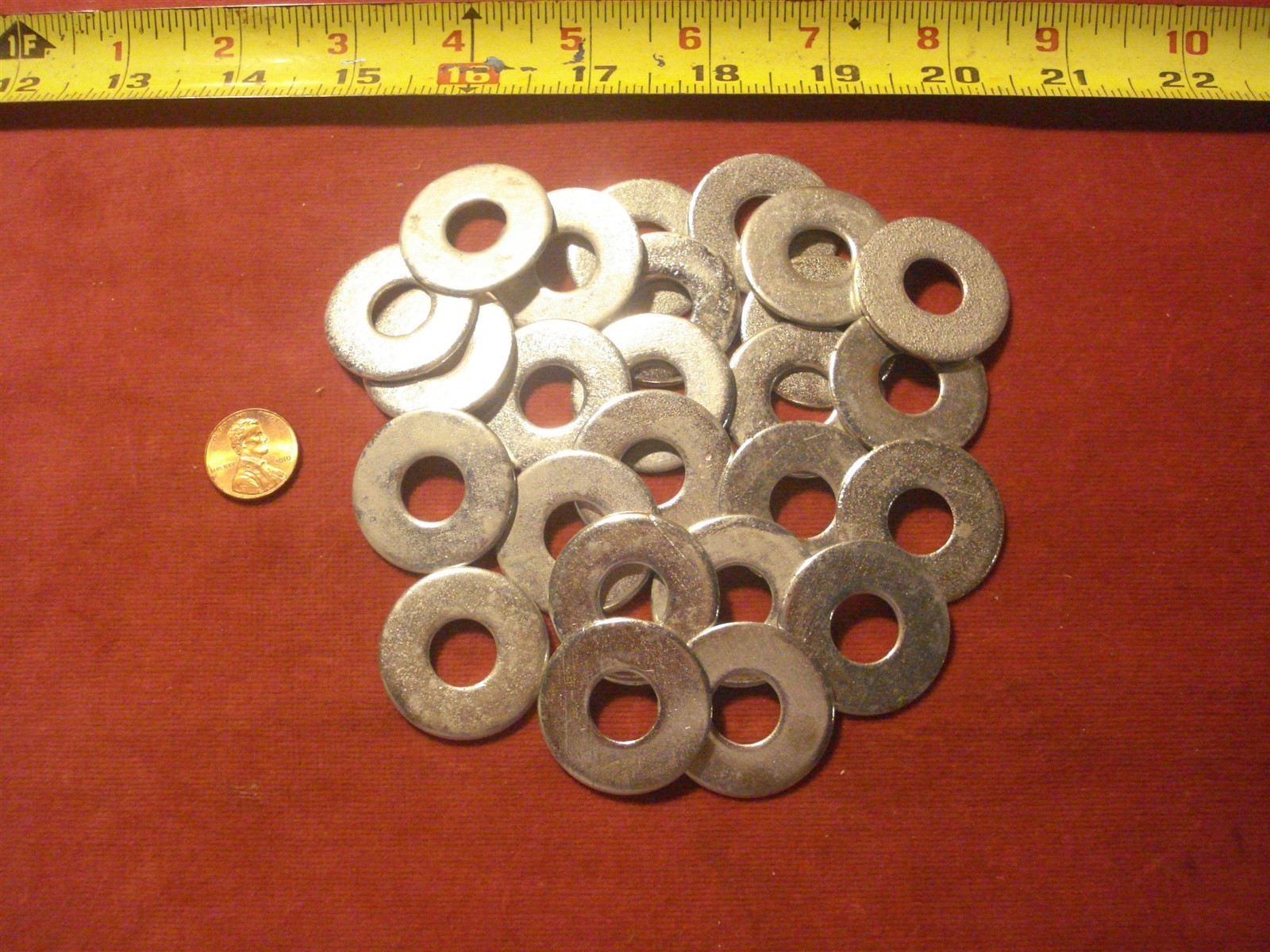 (2385.) USS Flat Washers 7/16″ Steel – Zinc Plated