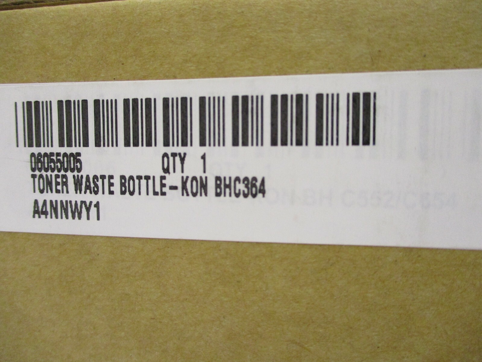New Open Box KONICA MINOLTA Toner Waste Bottle-Kon BHC364 A2312IPL