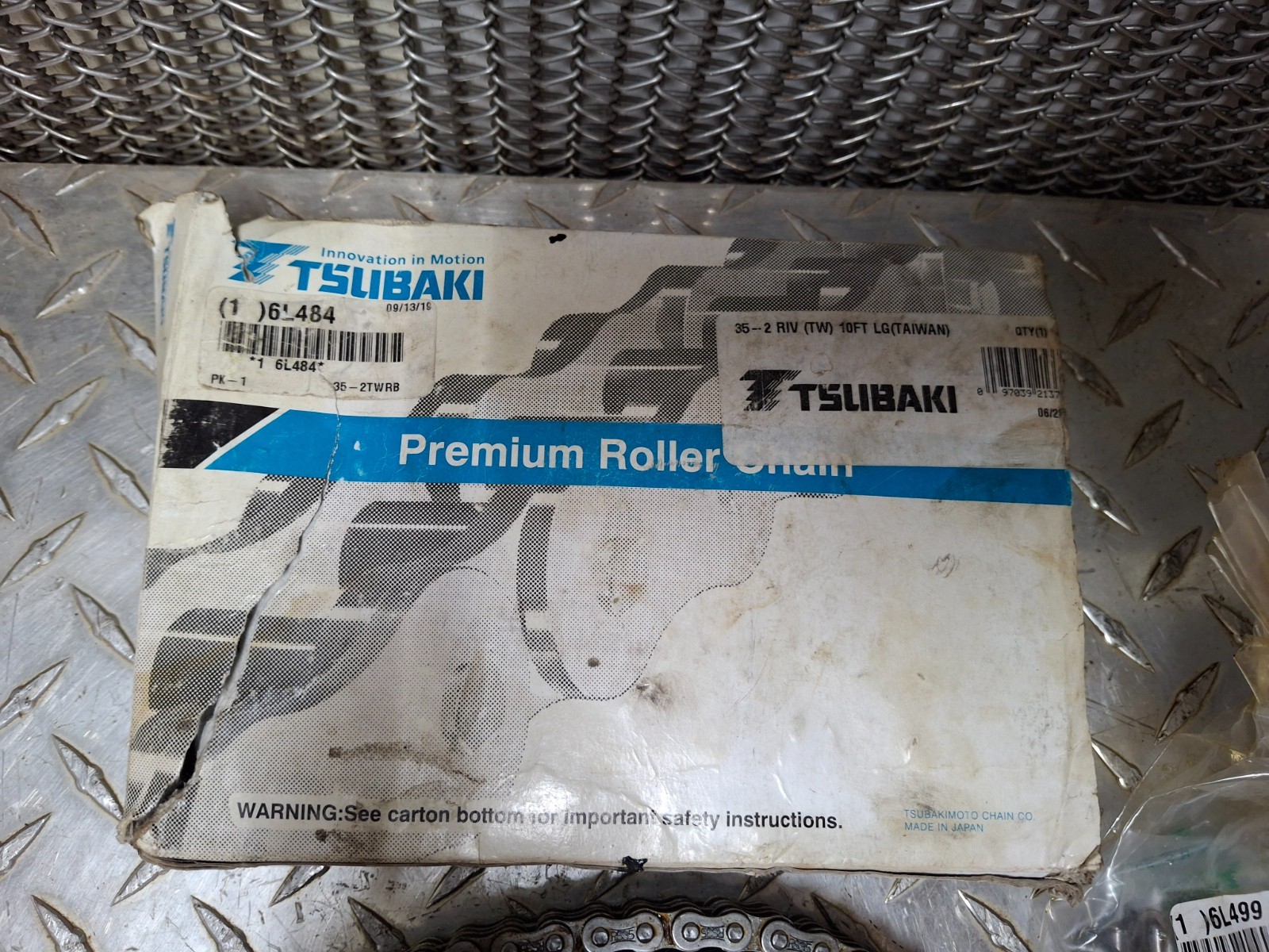 Tsubaki Roller Chain 35-2 RIV 10 Ft #6L484 Premium Roller Chain