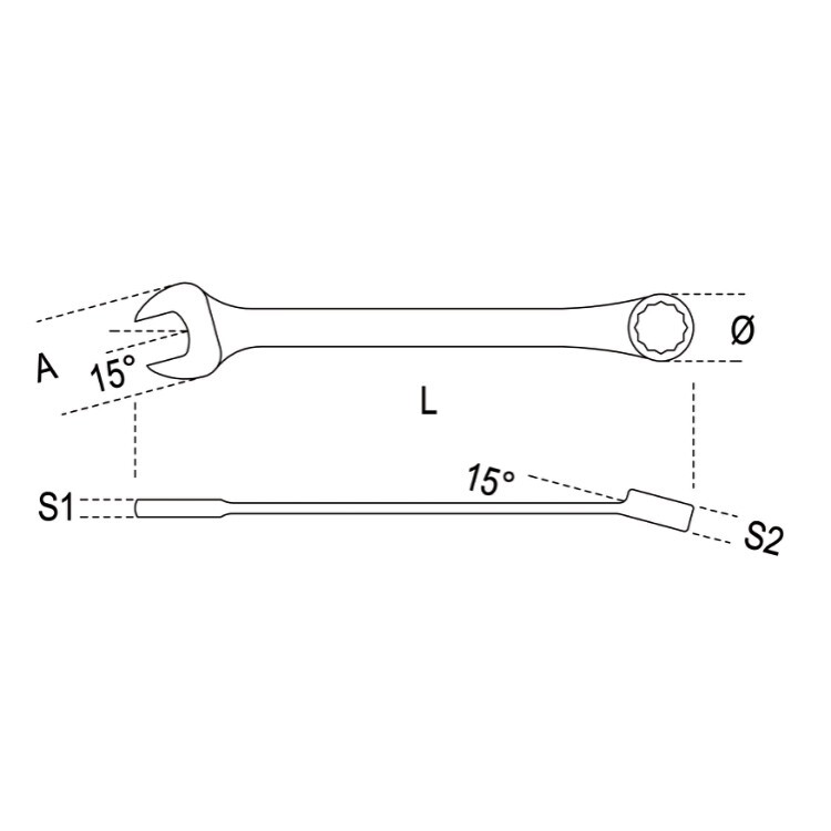Beta Tools 17mm Professional Combination Spanner – 42LMP 17 – 000420517