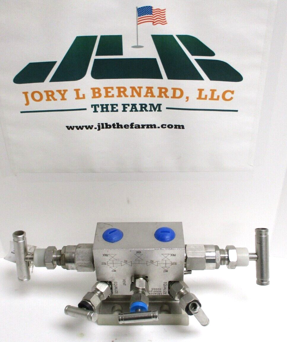 ASEA BROWN, 1804029-002, 5-VALVE MANIFOLD, 6000 PSI, w/o MOUNTING BOLTS, SURPLUS
