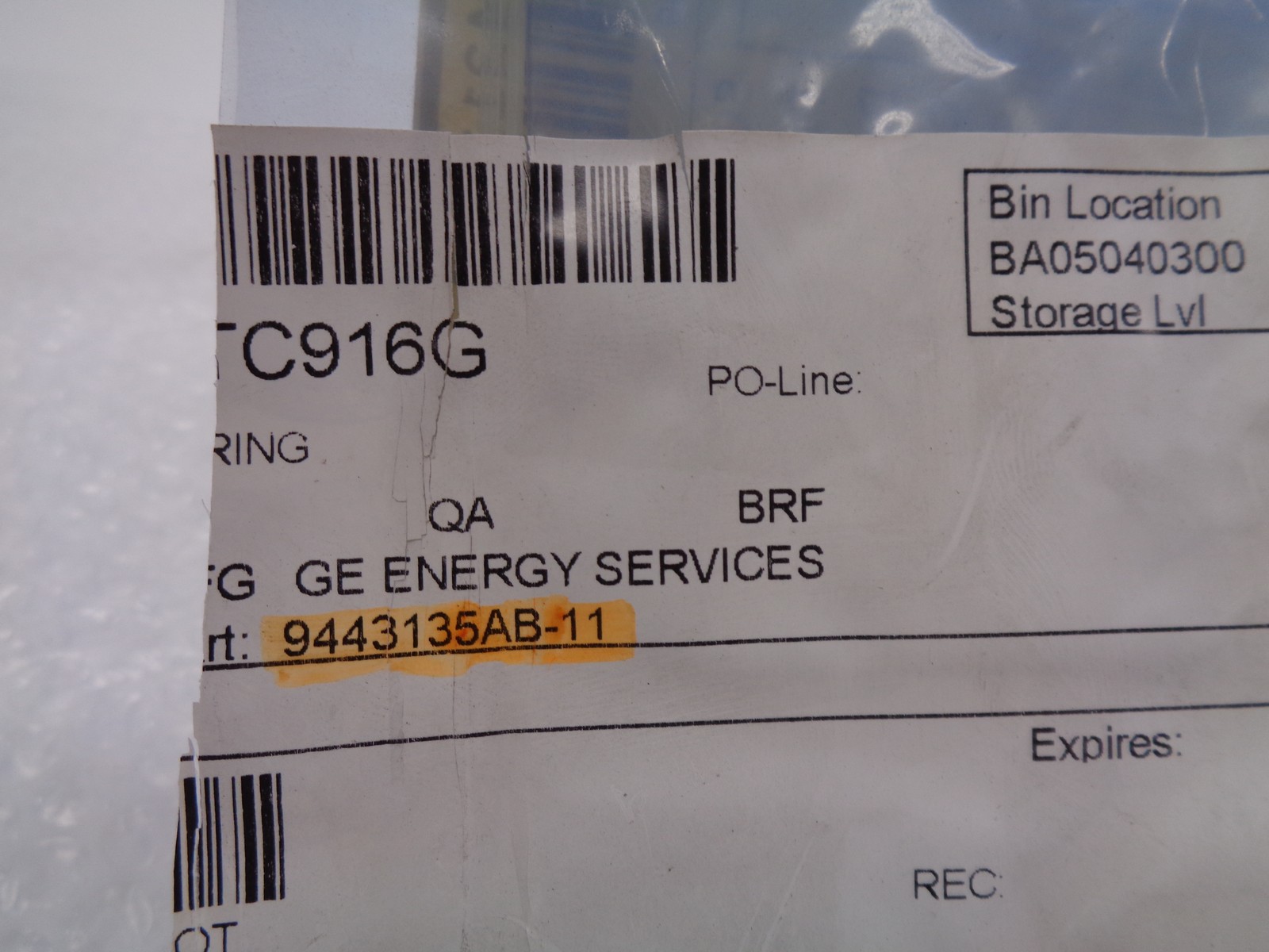 GE ENERGY SERVICES 9443135AB-11 O-RING NSNP