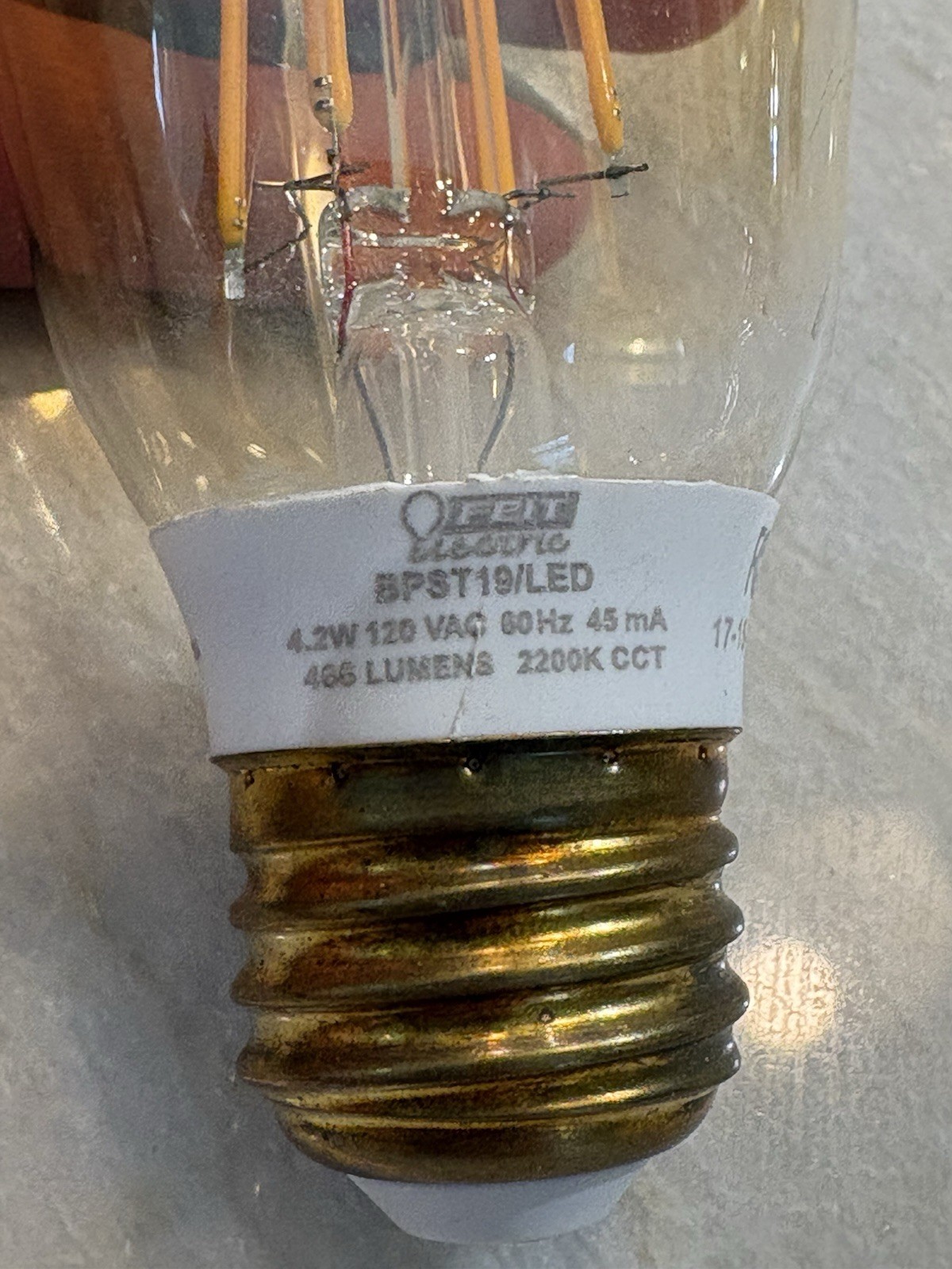 Lot of 4 Feit Electric LED Dimmable Vintage Style Light Bulb #BPST19/LED ST19
