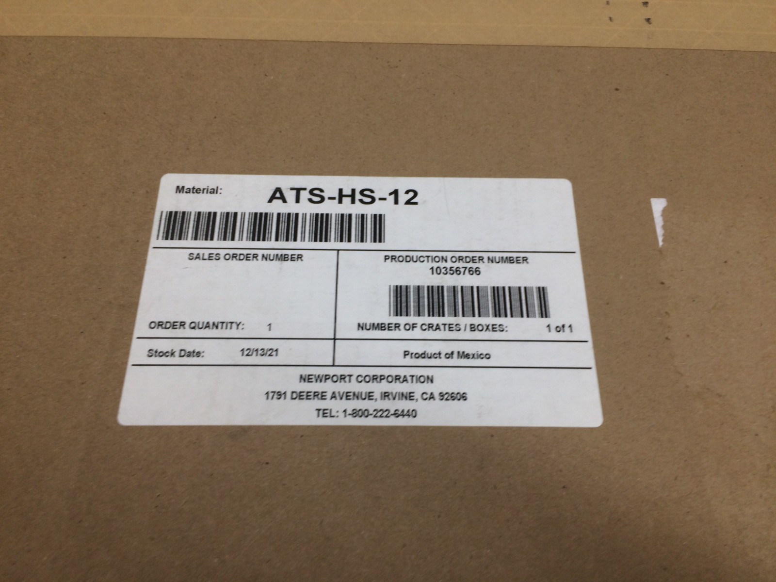 Newport ATS-HS-12 Hanging Shelf, 12in Rod Length