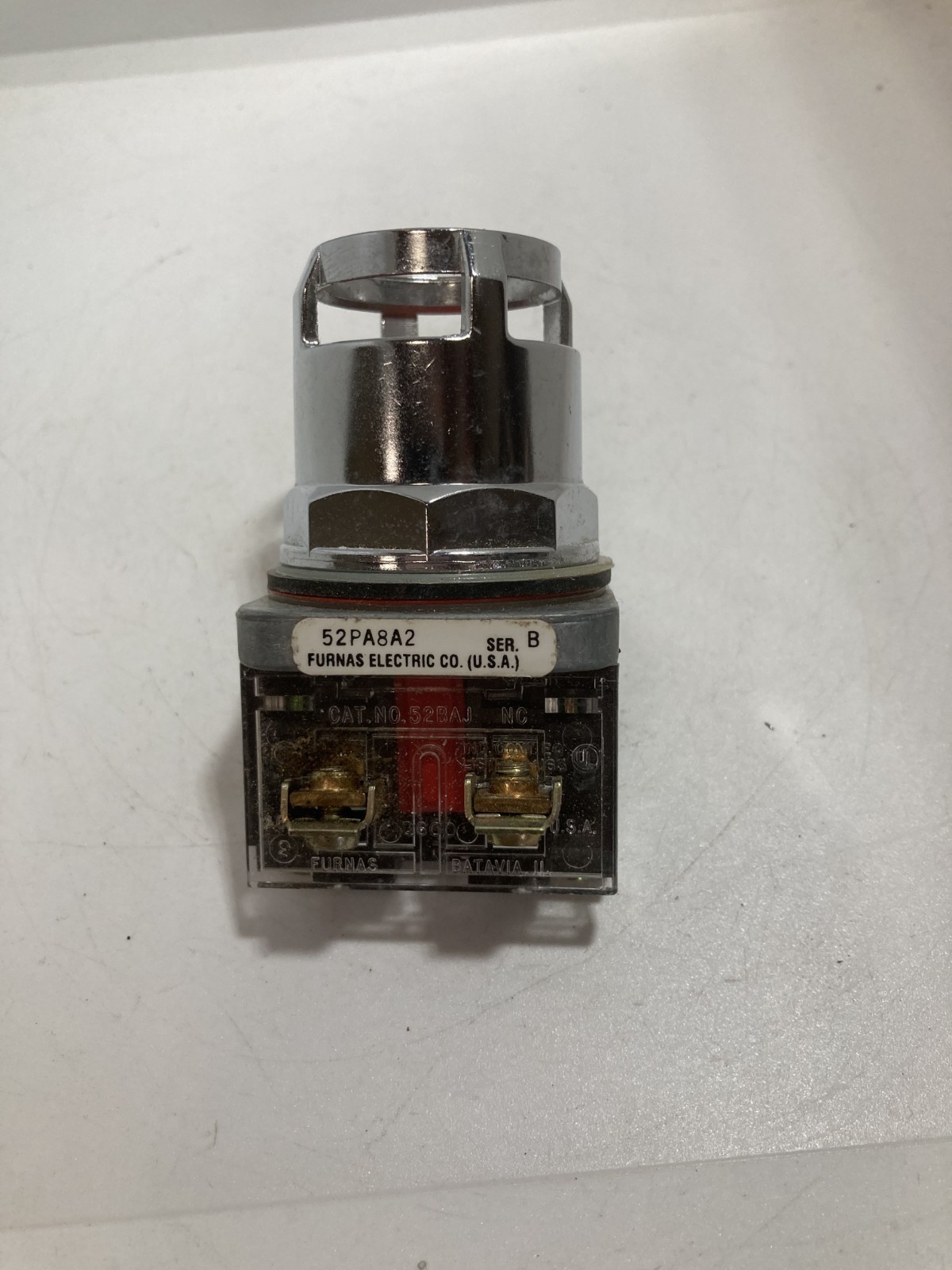 FURNAS 52PA8A2 PUSHBUTTON WITH GUARD RED FLUSH 1NO