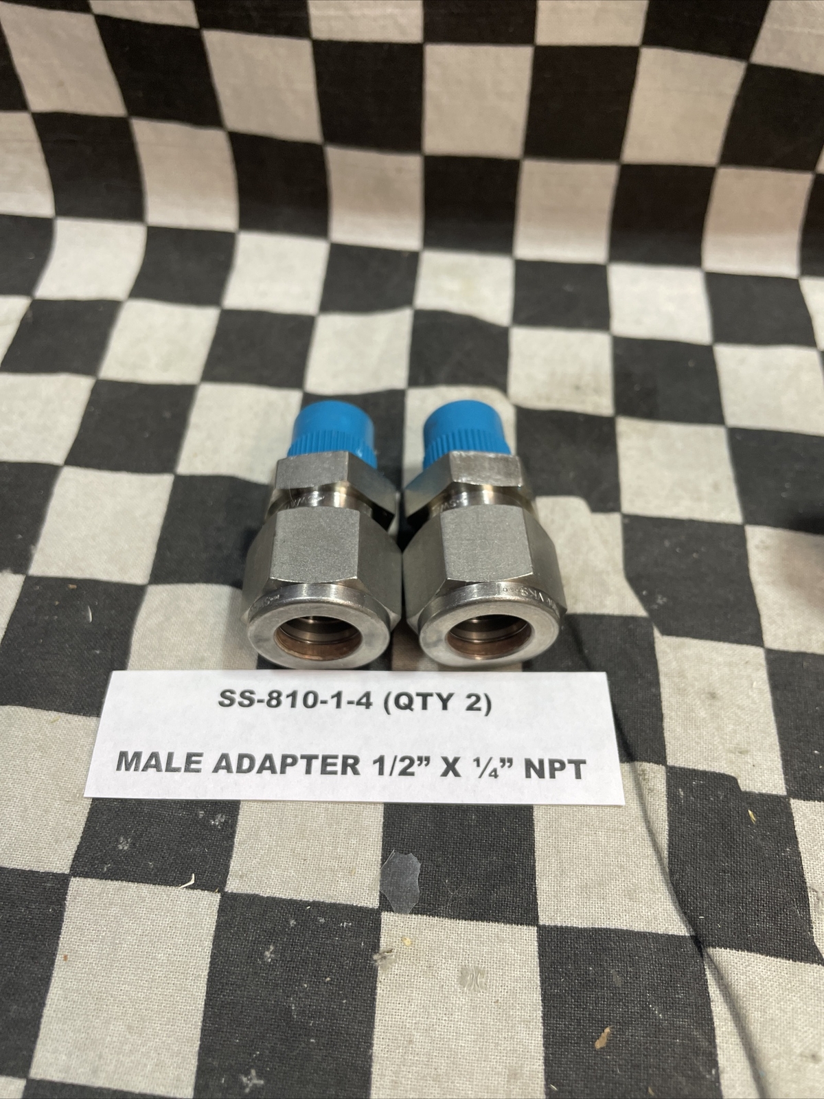 SWAGELOK MALE ADAPTER SS-400-1-8 & SS-810-1-4 & SS-810-1-8,LOT OF 10#N32