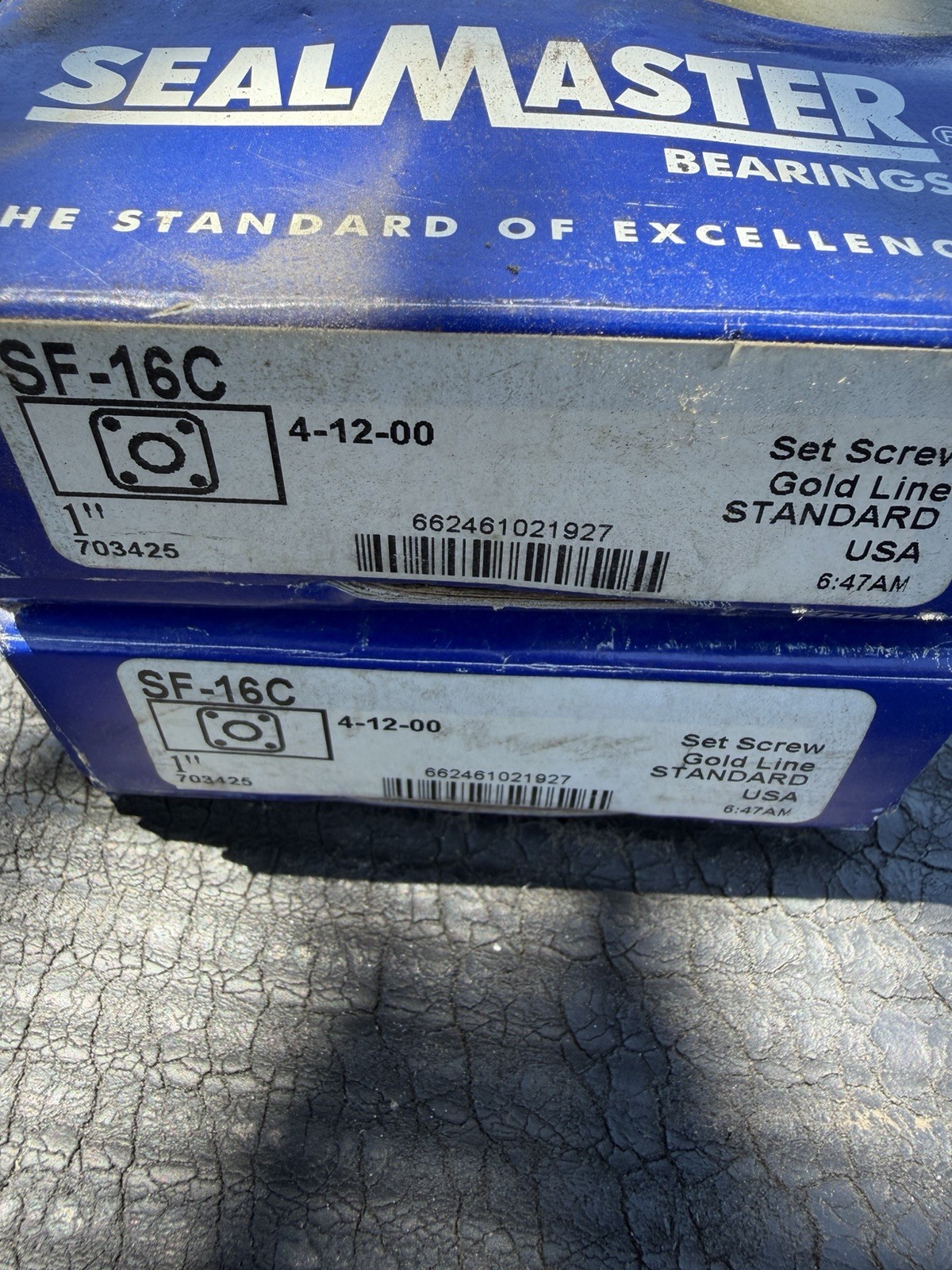 Sealmaster, SF-16C, Four Bolt Flange Bearing, 1″ Diameter (NEW) Made In USA