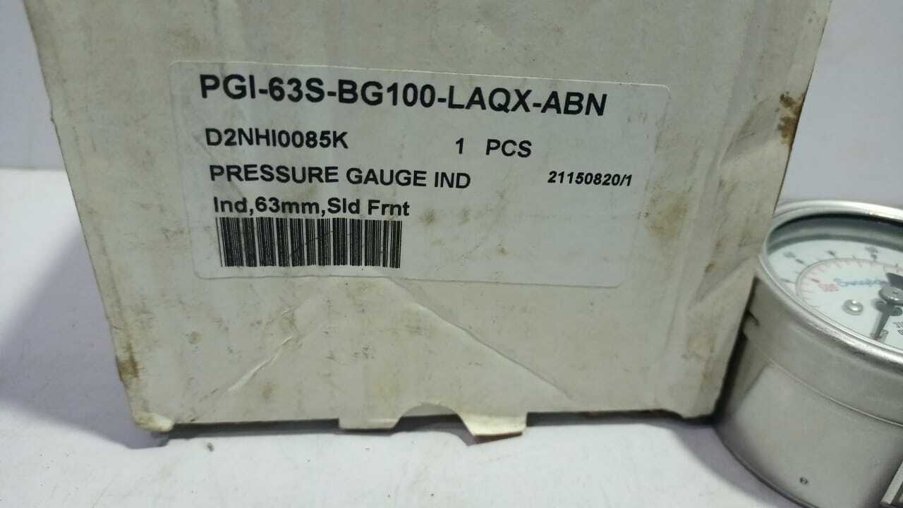SWAGELOK PGI-63S-BG100-LAQX-ABN Pressure Gauge 0-1450 psi PGI63SBG100LAQXABN