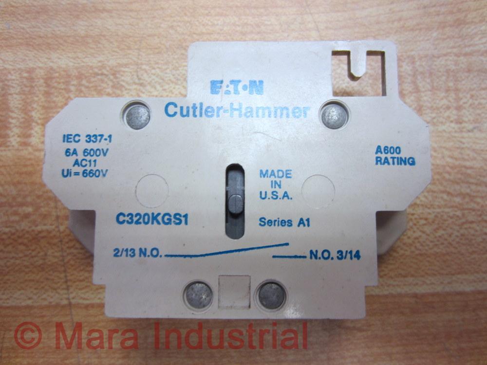 Cutler Hammer C320KGS1 Auxiliary Contact Series A1