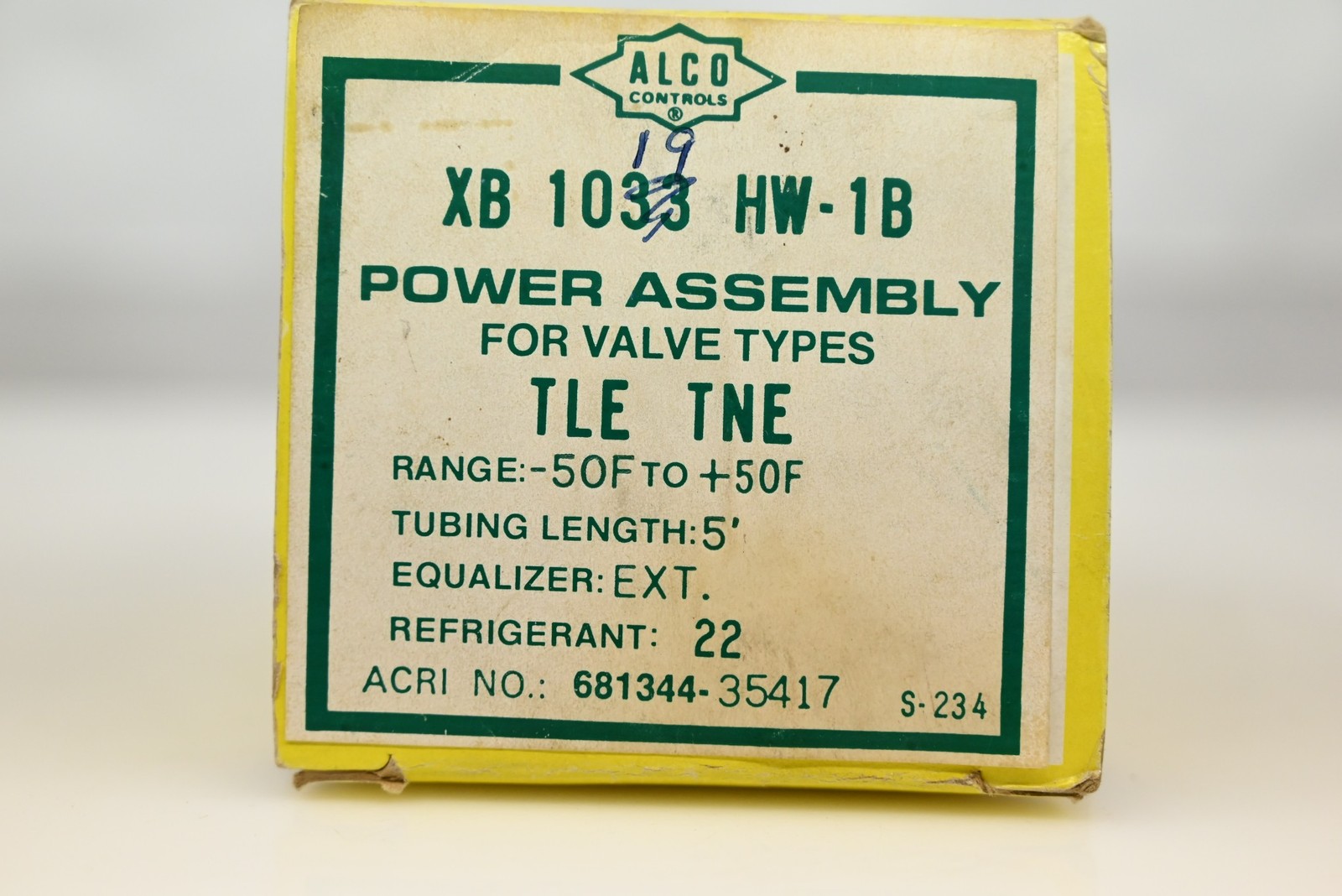Alco XB-1019 HW-1B Thermo Expansion Valve