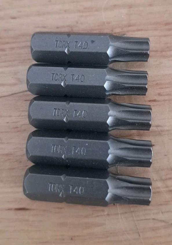 Irwin Tools 92365 T40 Bit 1-1/4 L 5/16 Diameter Shank Torx Insert Bit Lot Of 5