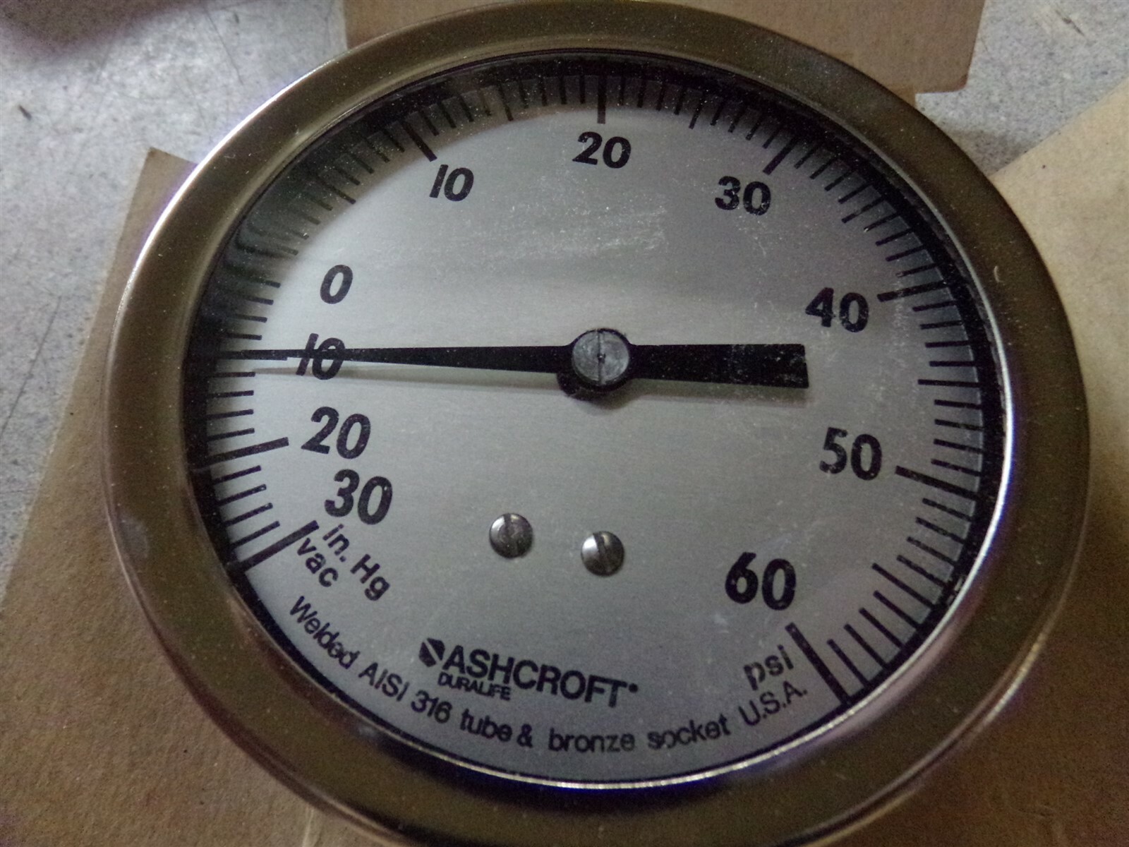 NEW Ashcroft AISI 316 Tube + Bronze Socket Pressure Gauge *FREE SHIPPING*