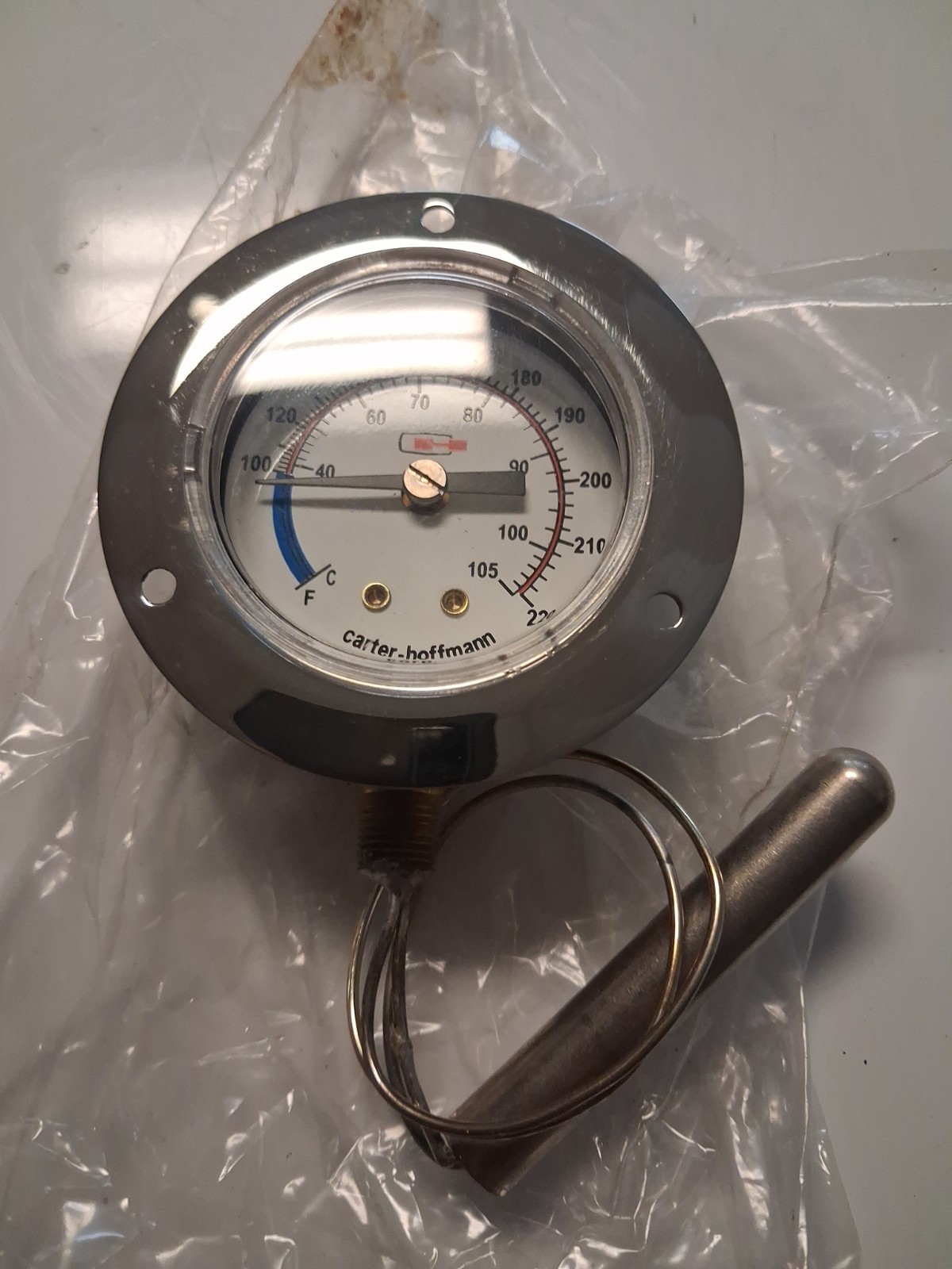 Carter Hoffmann Equivalent Temperature Gauge 20-220°F NEW No Box