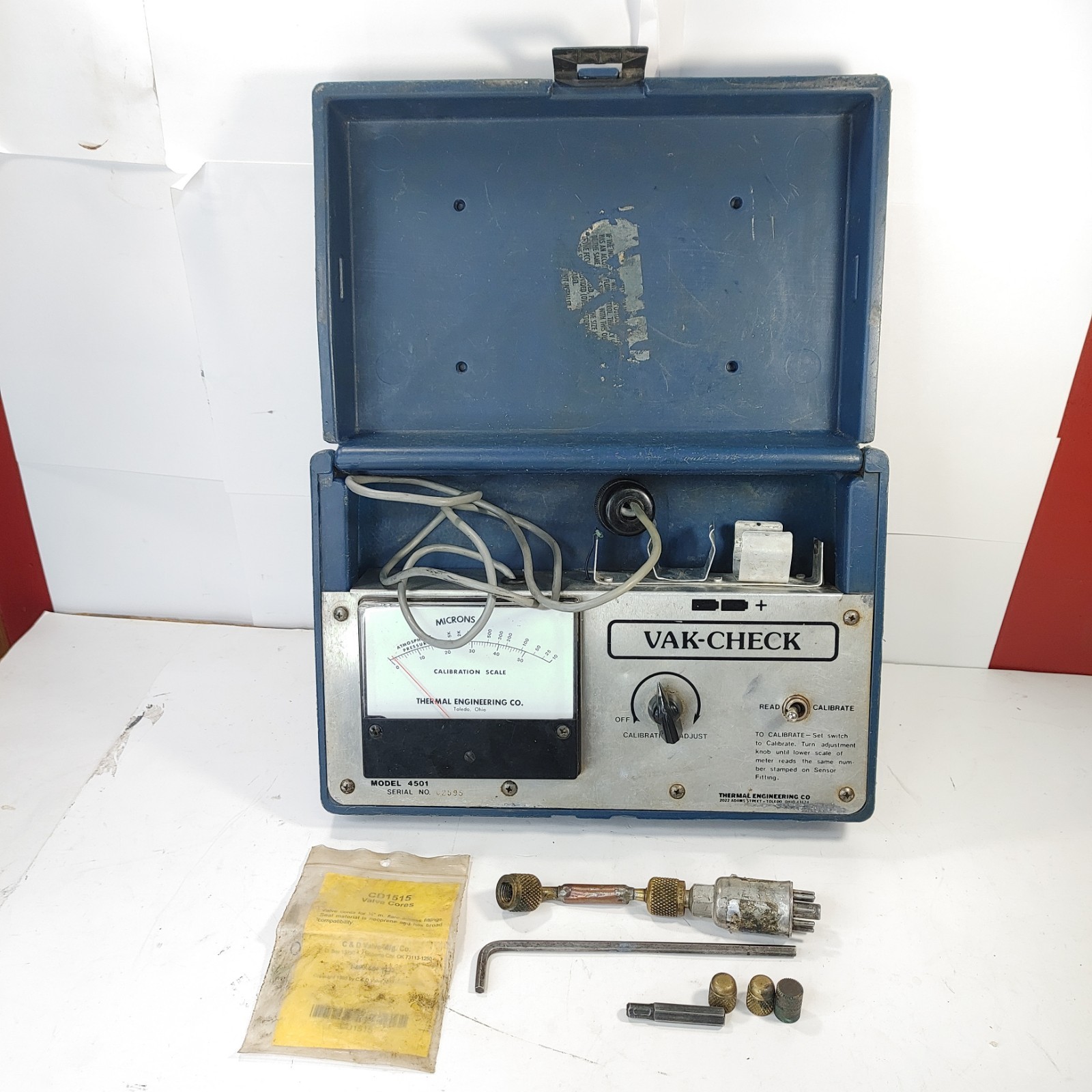 No. 4501 Thermal Vac Check Guage Tester Analyzer – Untested As IS
