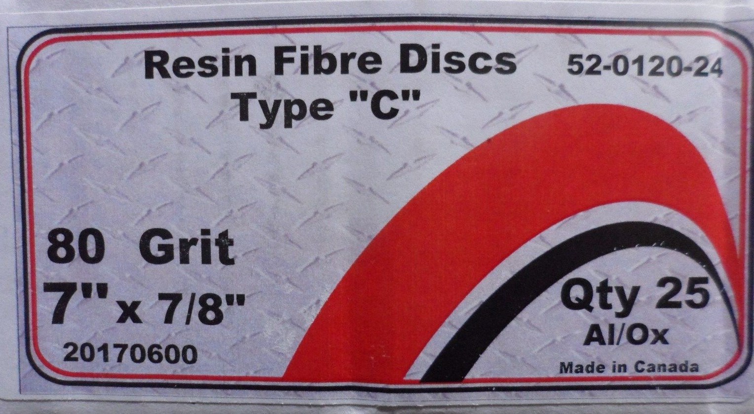 7″ ABRASIVE DISC 80-GRIT 5345-00-196-1698 (Lot of 25)
