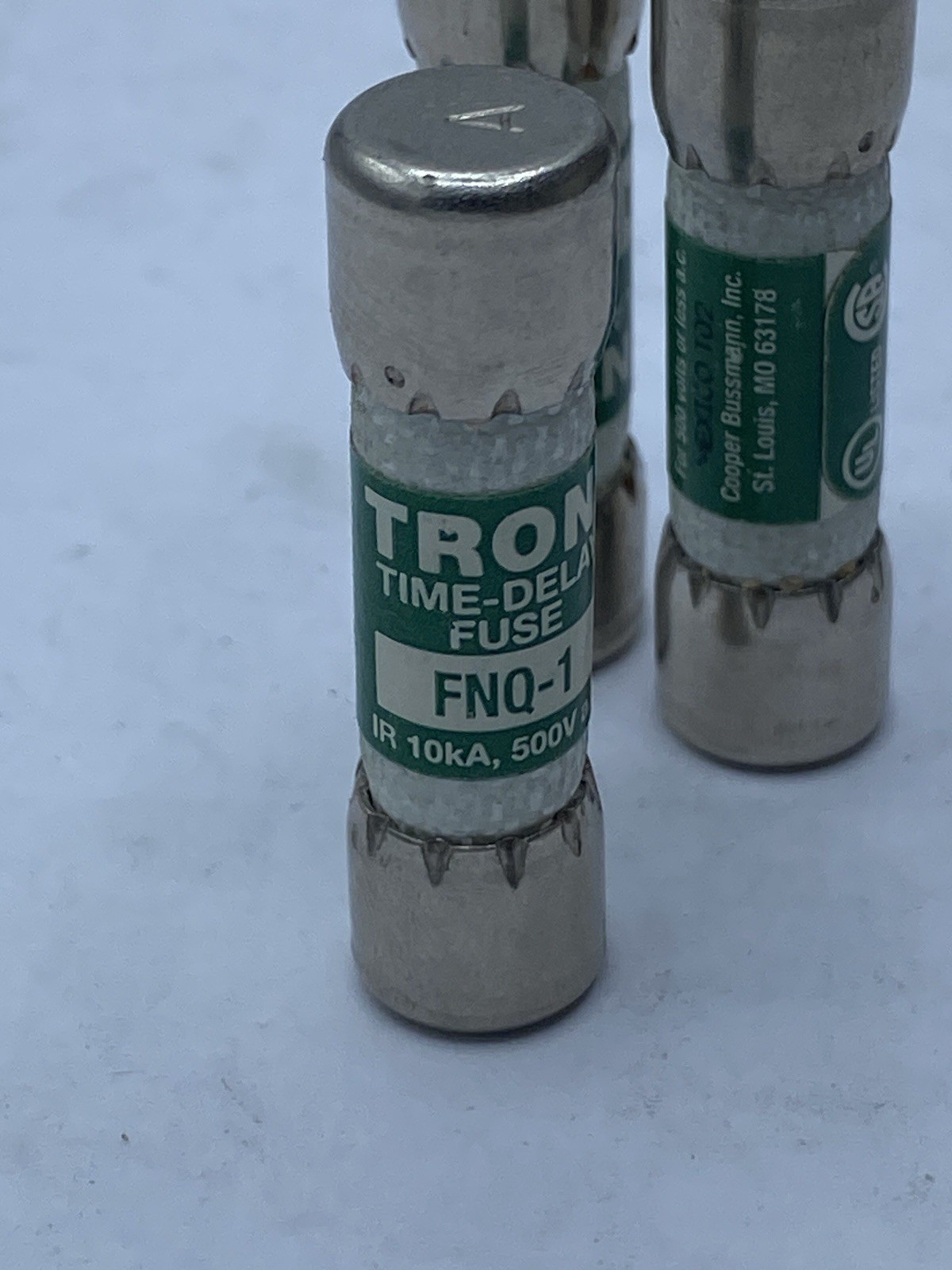 Lot Of 3 Tron FNQ-1 500V Bussman Time Delay Fuse