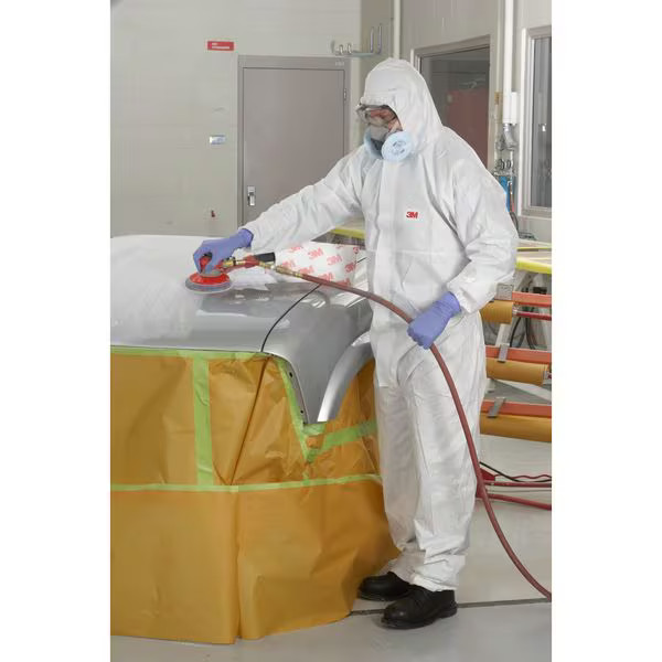 3m Hooded Disposable Coveralls, 2XL, White, Microporous Laminate 4510-XXL 3m