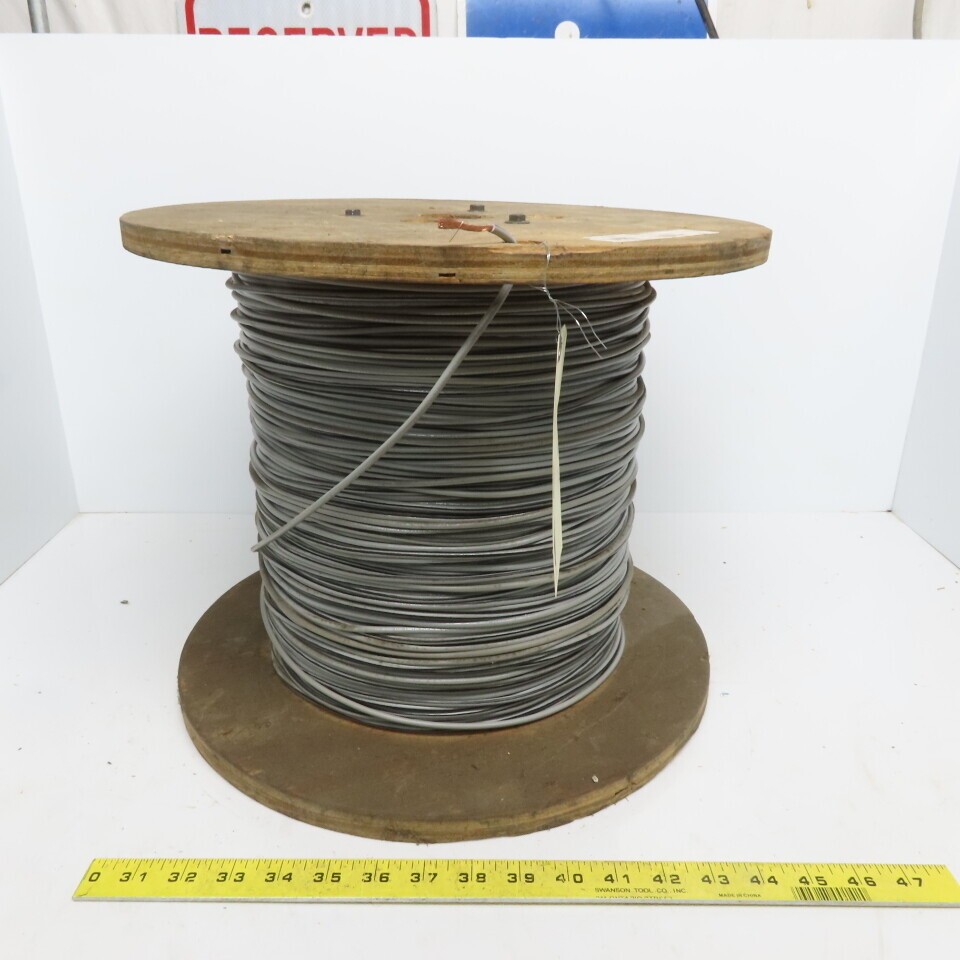 12 AWG Wire Gray Primary Stranded Power Cable AC/DC 1300′