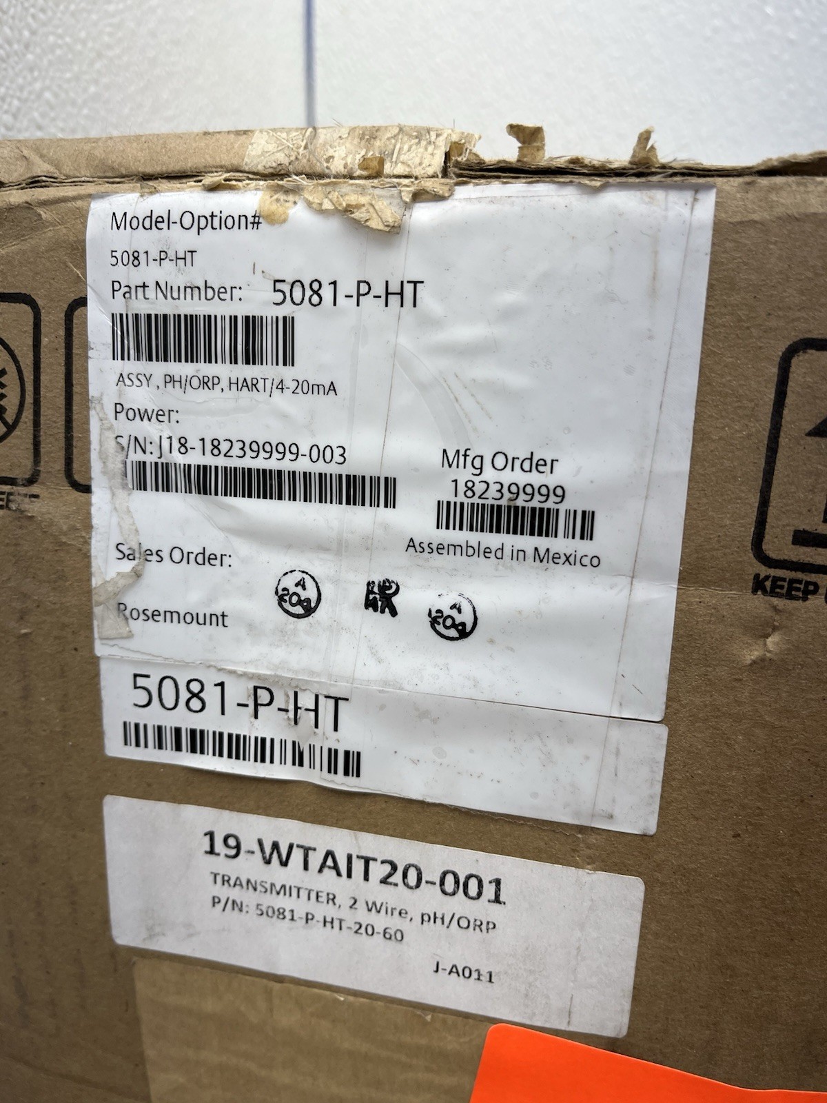 Rosemount 5081-P-HT Two-wire Conductivity Transmitter 42.4v-dc