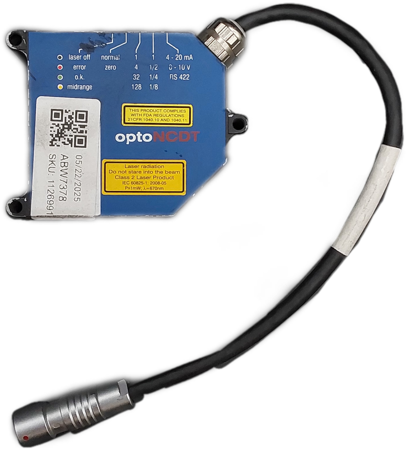 Micro Epsilon optoNCDT sensor ild1700-10dr