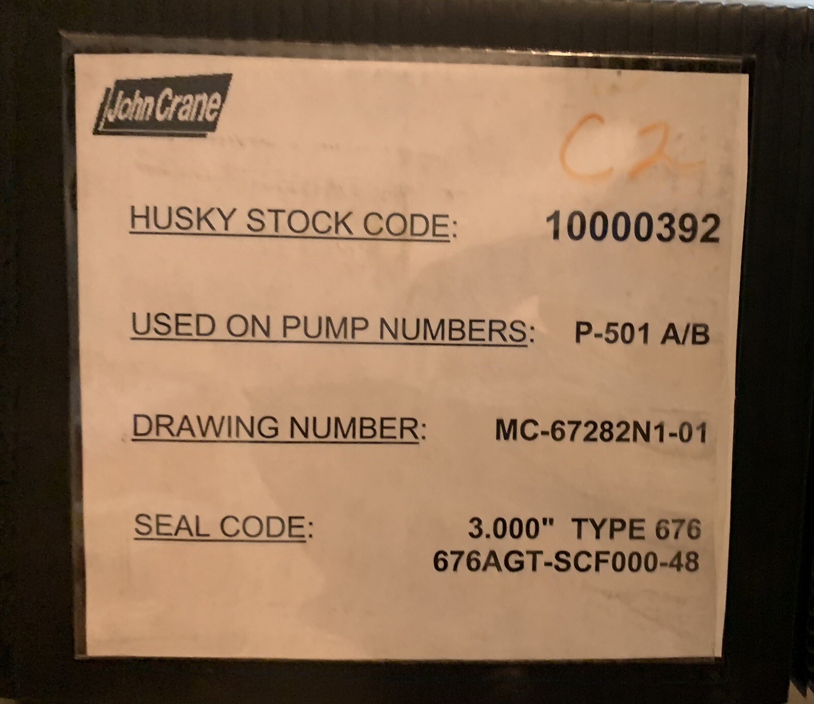 JOHN CRANE Mechanical Metal Bellow Seal 3″ TYPE 676 676AGT-SCF000-48 KIT