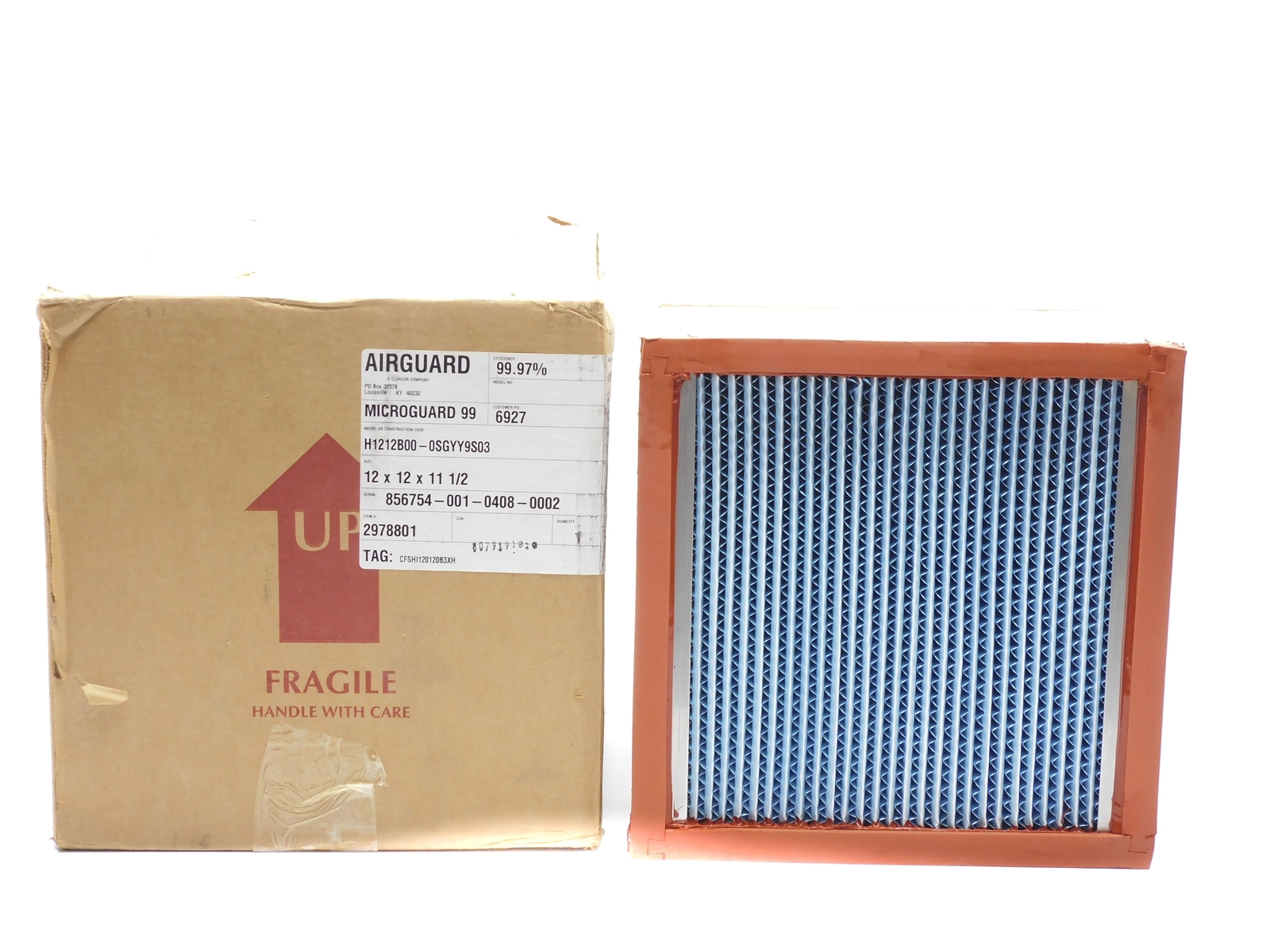 CLARCOR AIRGUARD H1212B00-0SGYY9S03 NSMP