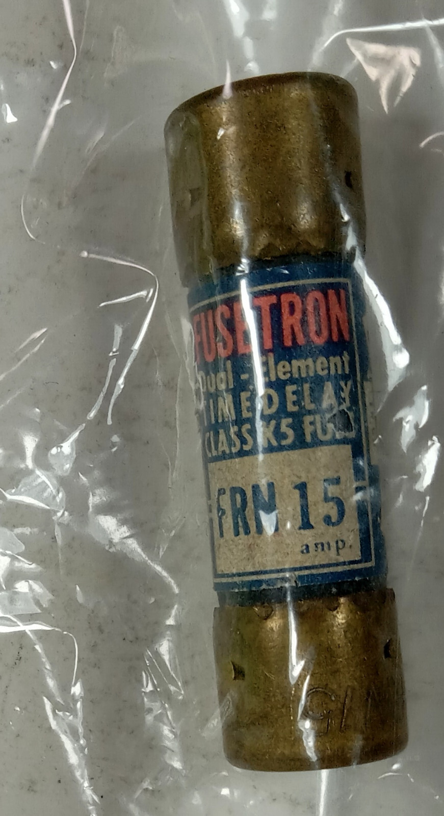 1 NEW FUSETRON FRN 15 CLASS K5 TIME DELAY FUSE NNB ***MAKE OFFER***