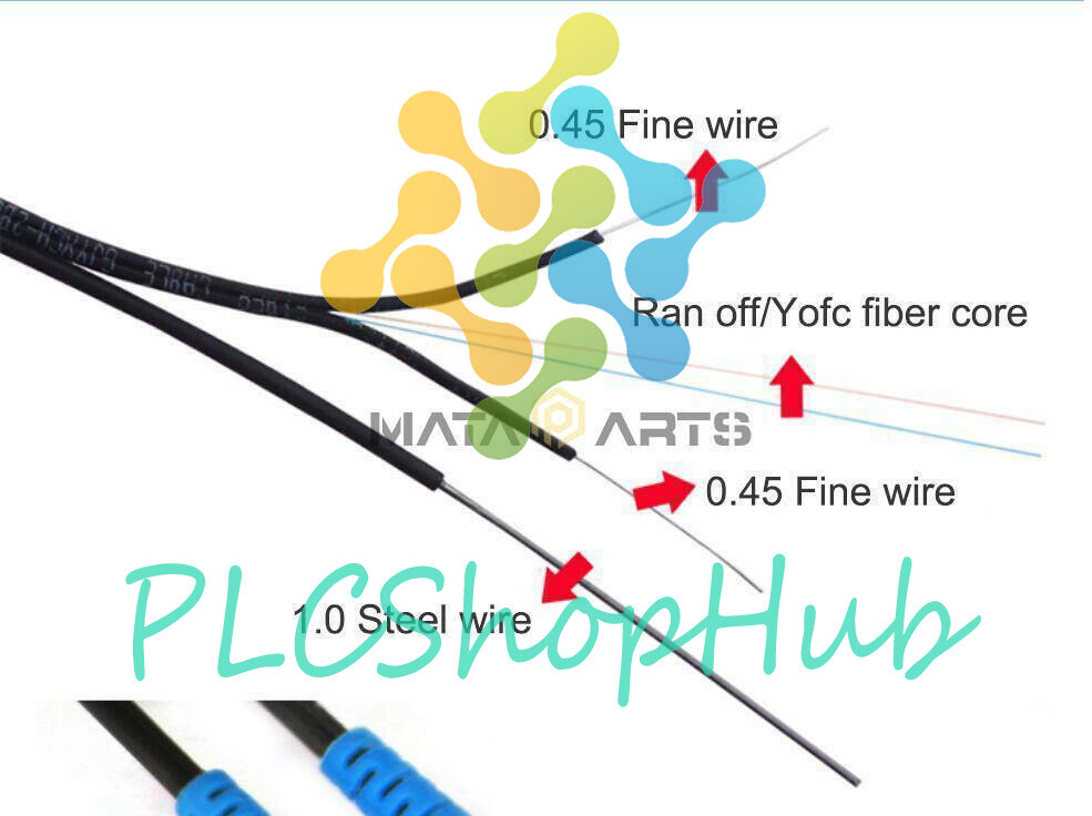 New 500M Outdoor SC-SC Duplex FTTH Drop Patch Cord G657 Fiber Optic Cable Jumper