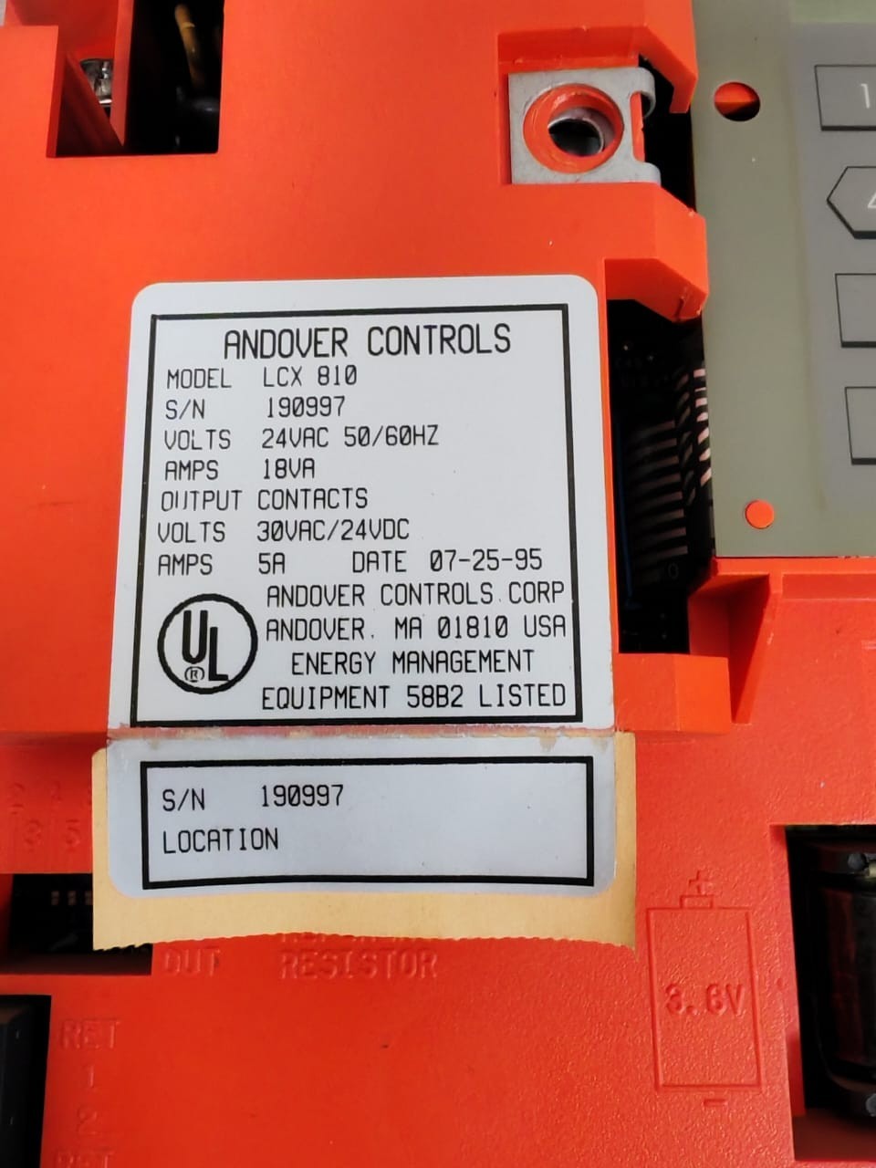 INFINITY ANDOVER CONTROLS LCX 810 24VAC 50/60HZ