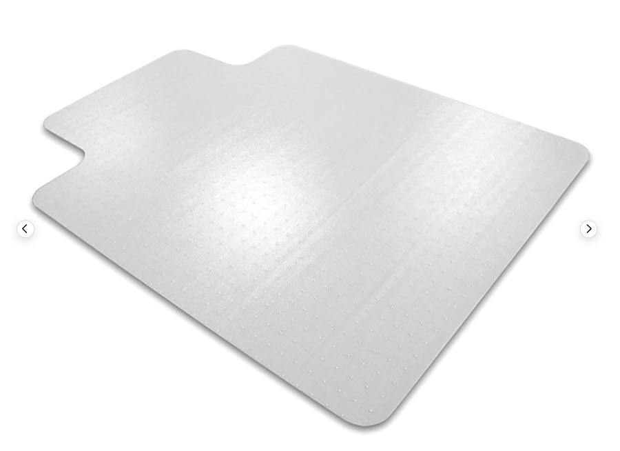 Floortex Ultimat Cleartex 48×53 Carpet Chair Mat with Lip for Medium Pile Carpet