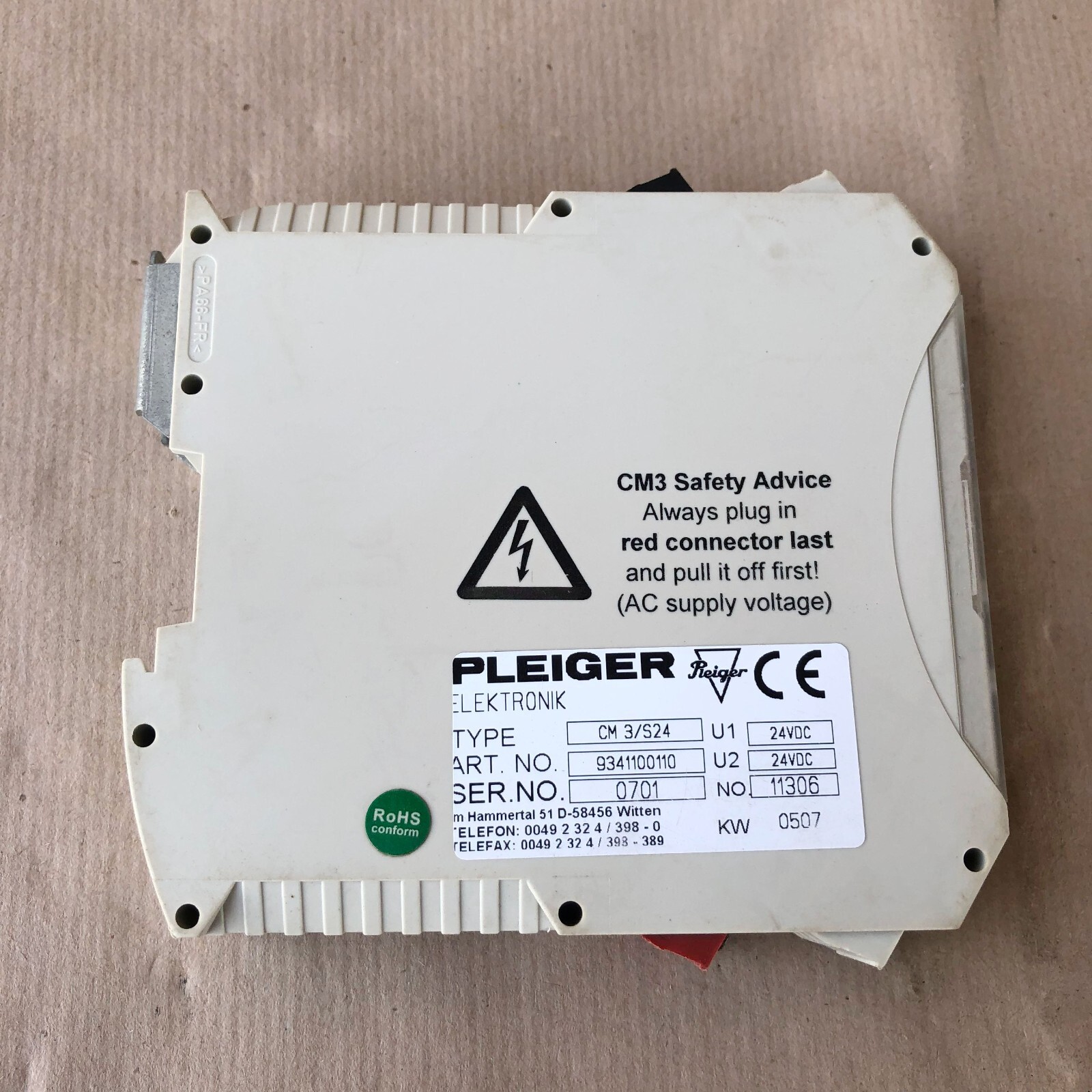Pleiger CM3/S24 Control Module 9341100110