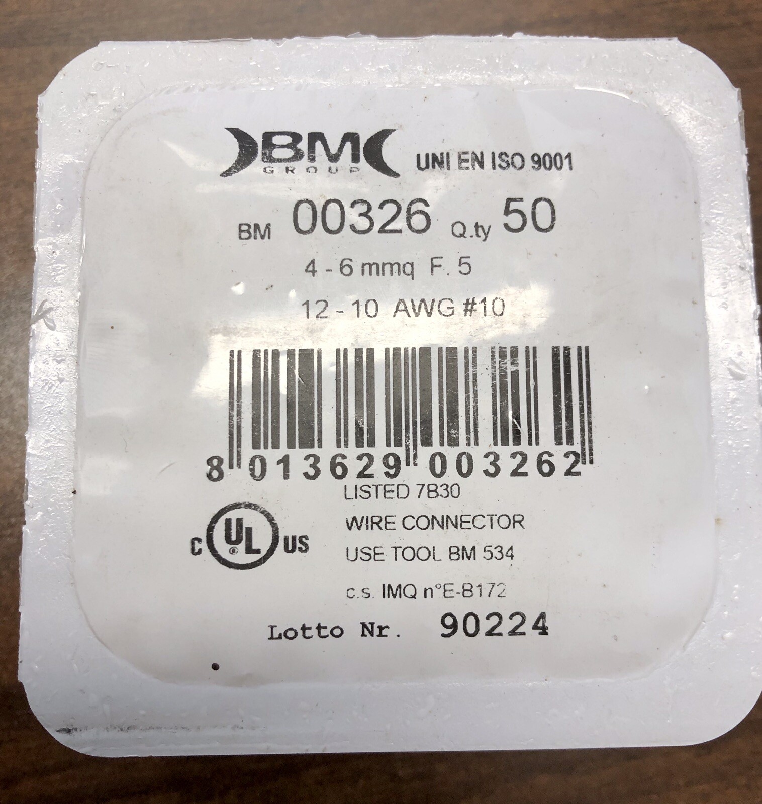 BM Group Yellow Fork Terminal Connectors (Lot of 150)