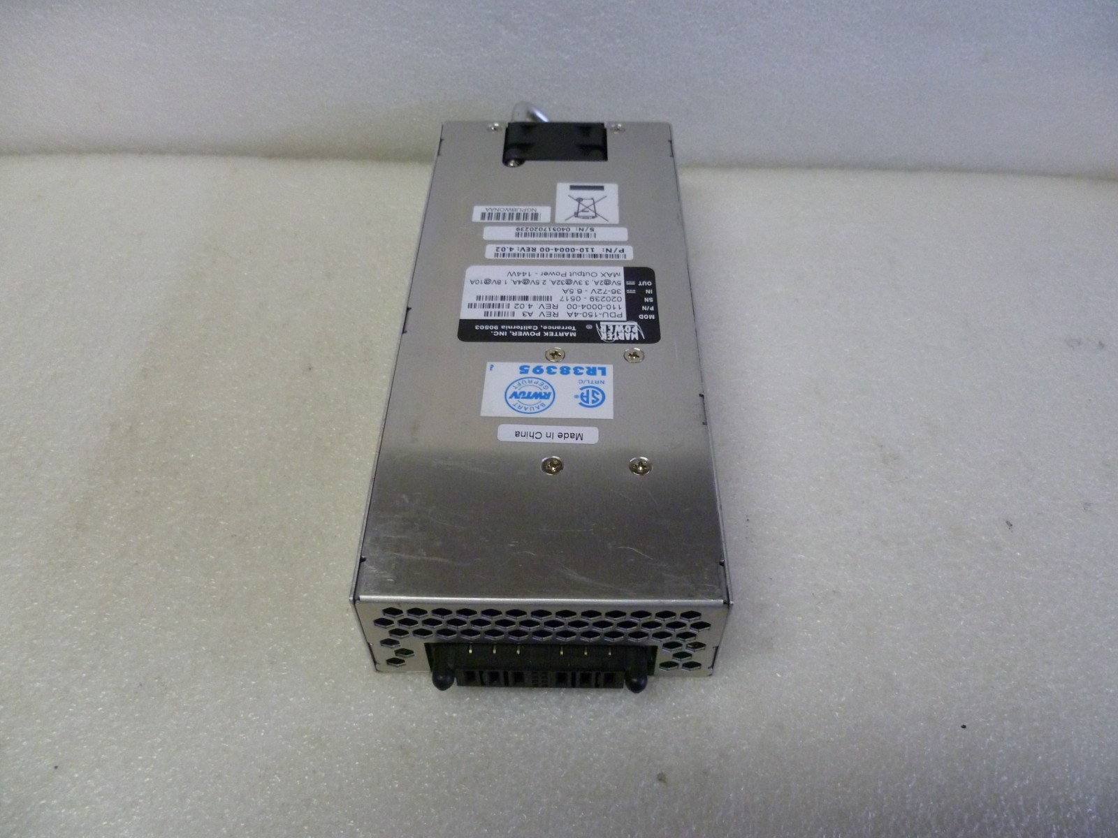 MARTEK PDU-150-4A 144W 110-0004-00 HOT SWAP POWER SUPPLY