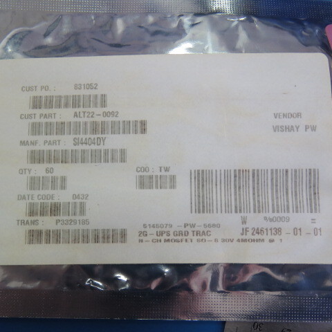 VISHAY SI4404DY Qty of 30 per Lot TRANSISTOR,MOSFET,N-CHANNEL,30V V(BR)DSS,15A