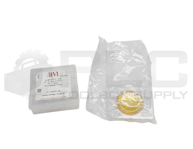 NEW II-VI INFARED ZNSE PO/CX LENS 38.1MM DIA 127MM ET=7.62MM 578662