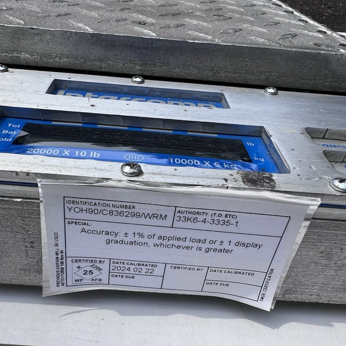Intercomp PT300 portable wheel load scale 20,000 lb (1 Pieces)