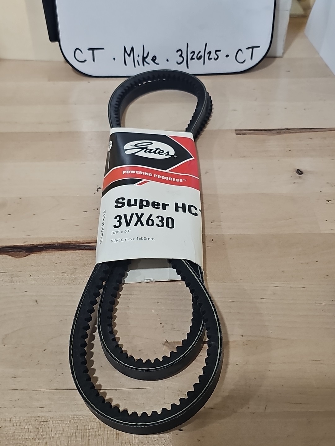 Gates 3VX630 Super HC Cogged V-Belt 3/8″ x 63″ Heat and Oil Resistant