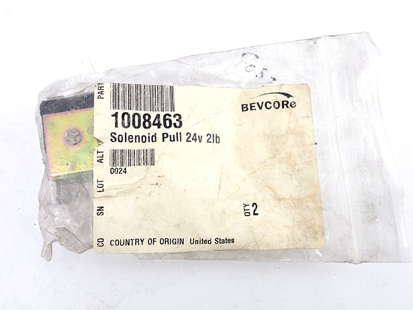Bevcore Cornelius 1008463 Solenoid Pull 24V 2LB FCB FCB OC2 Pinnacle