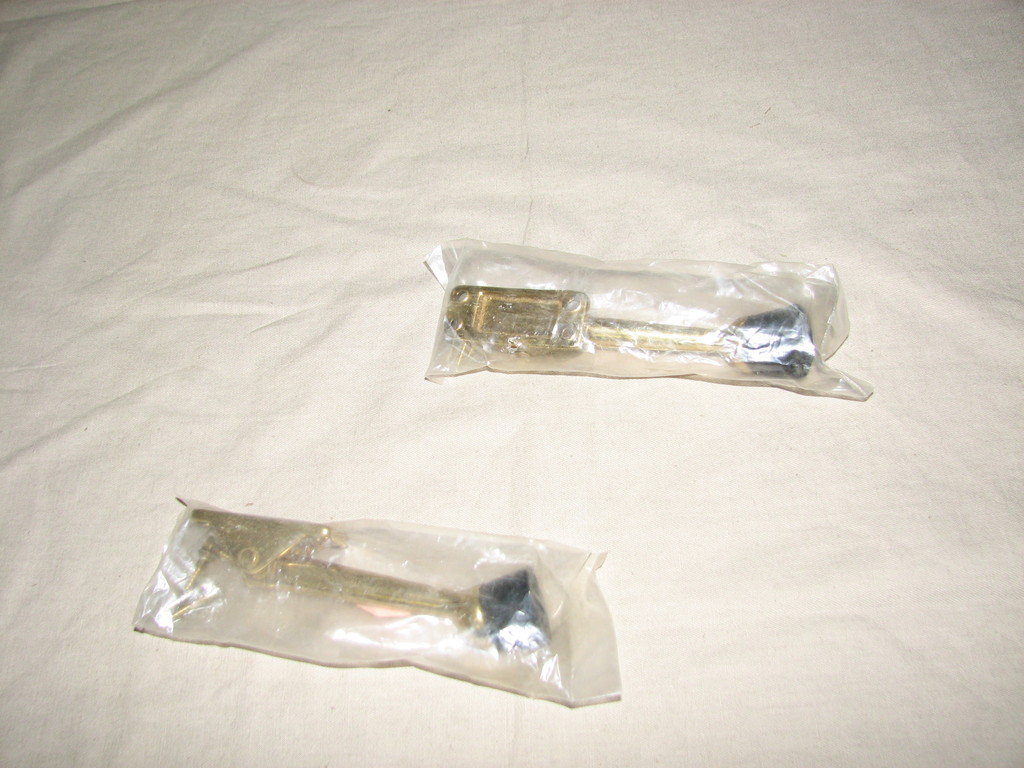 *2 brass door stops w/ screws government surplus nice