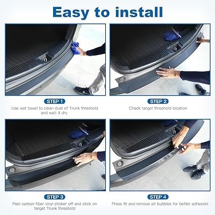 Rear Bumper Guard for Full Size Trucks & Large SUVs, 42.5″ x 3.54″ Anti-Scrat…