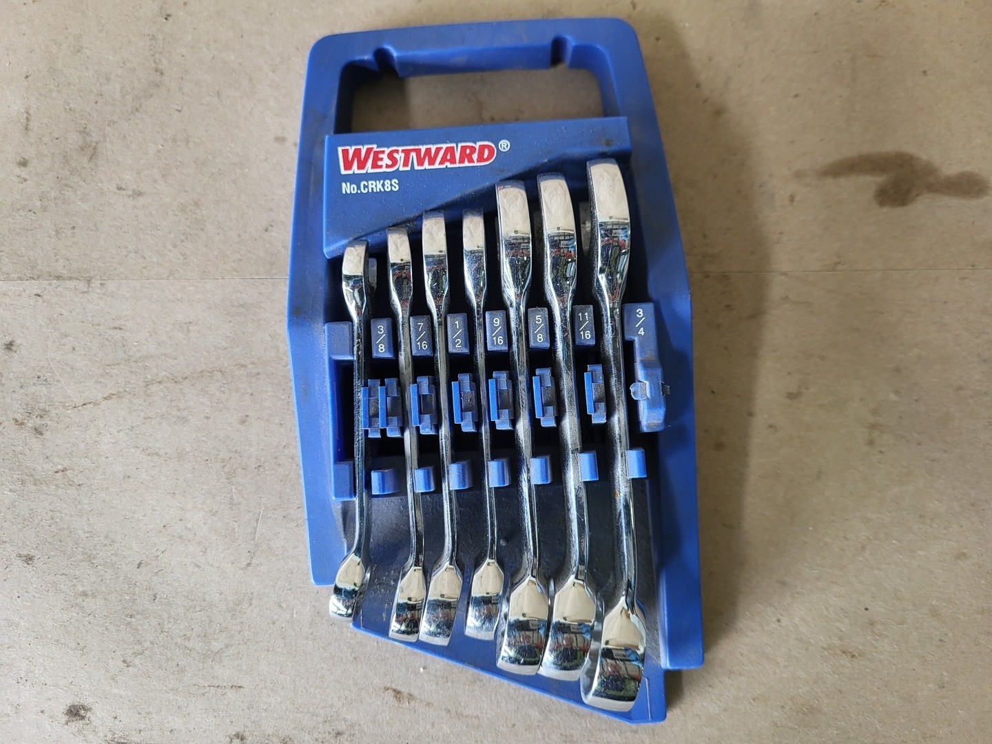 SURPLUS NEW Westward CRK8S 3/8″ – 3/4″ SAE Stubby Combination Wrench Set