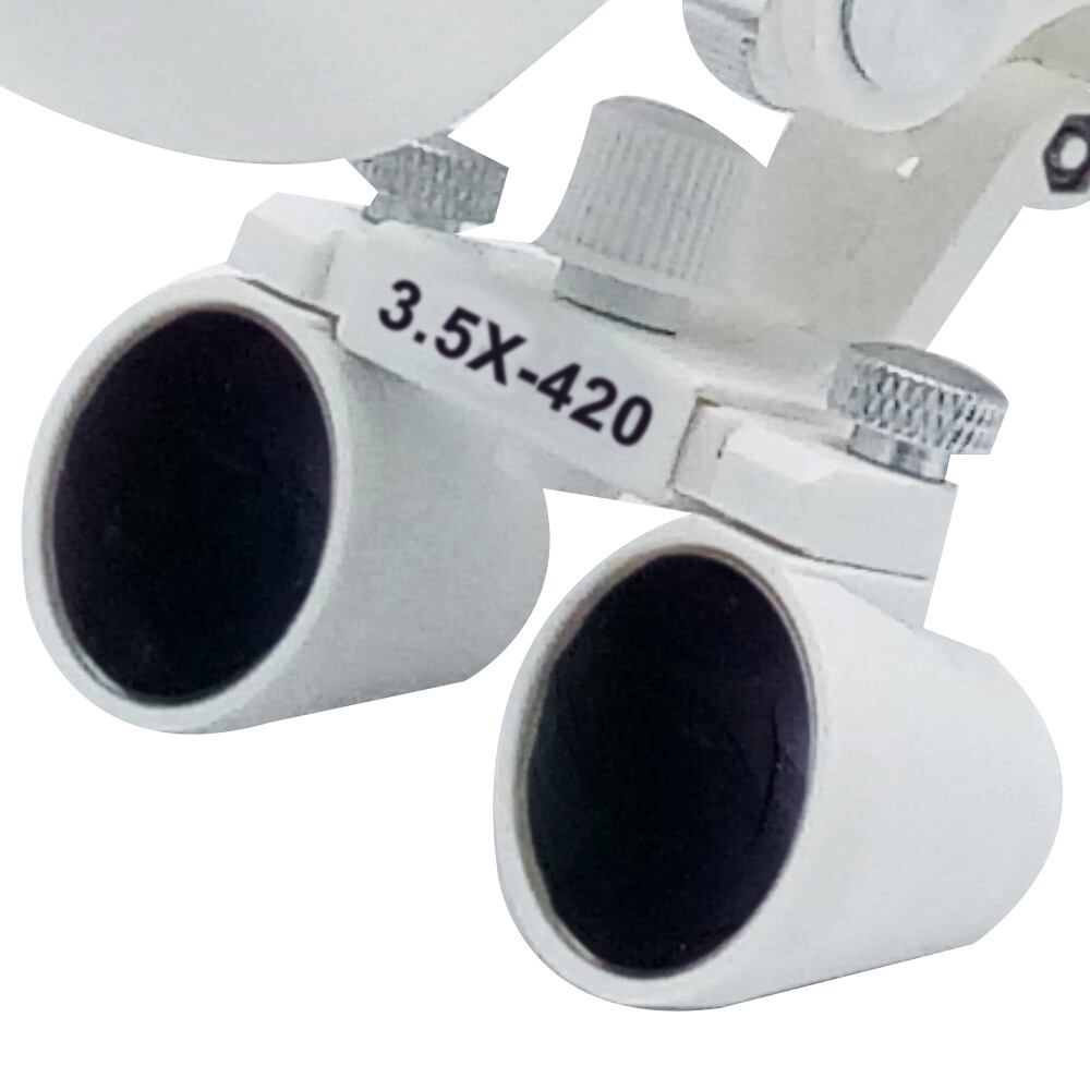Medical Surgical Dental 3.5X Binocular Loupes Magnifier Headband w/LED Headlight