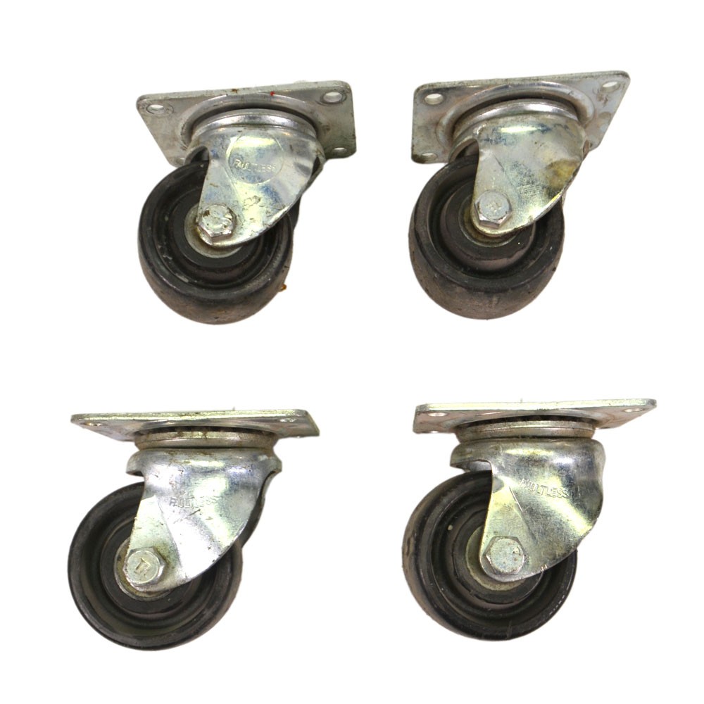 (Lot of 4) Faultless Heavy-Duty Industrial Steel 3″ Rolling Caster Wheel