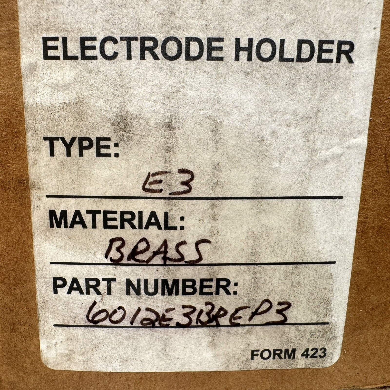 Ametek B/W Controls 6012 E3BR EP3 Electrode Holder Brass Type E3