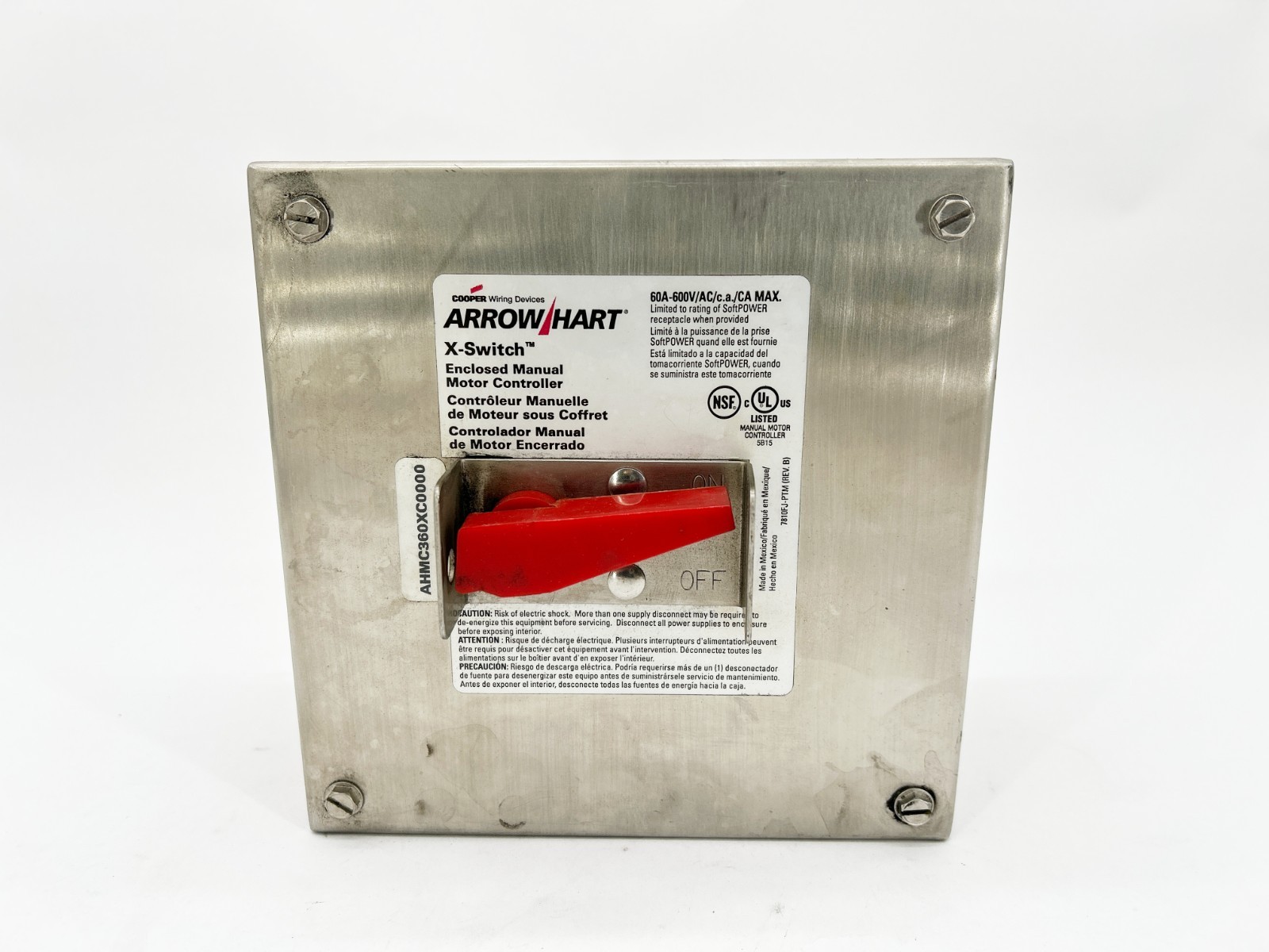 New Arrow Hart AHMC360XC0000 X-Switch Motor Controller 60A 600V – No Box