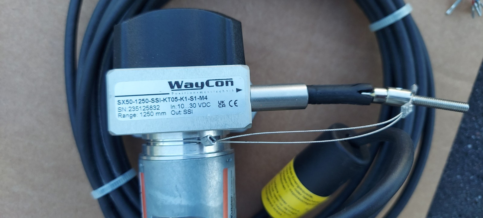 New Waycon SX50-1250-SSI-KT05-K1-S1-M4 Draw Wire Sensor Kubler 8.F3663.4123.G222
