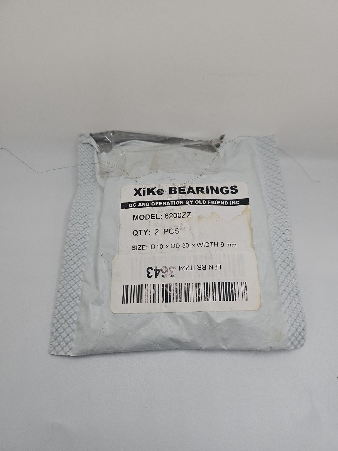 1 NEW XIKE SET2 – Bearing Model: 6200ZZ SIZE ID: 10 x 0D 30 X WIDTH 9 mm(A2)