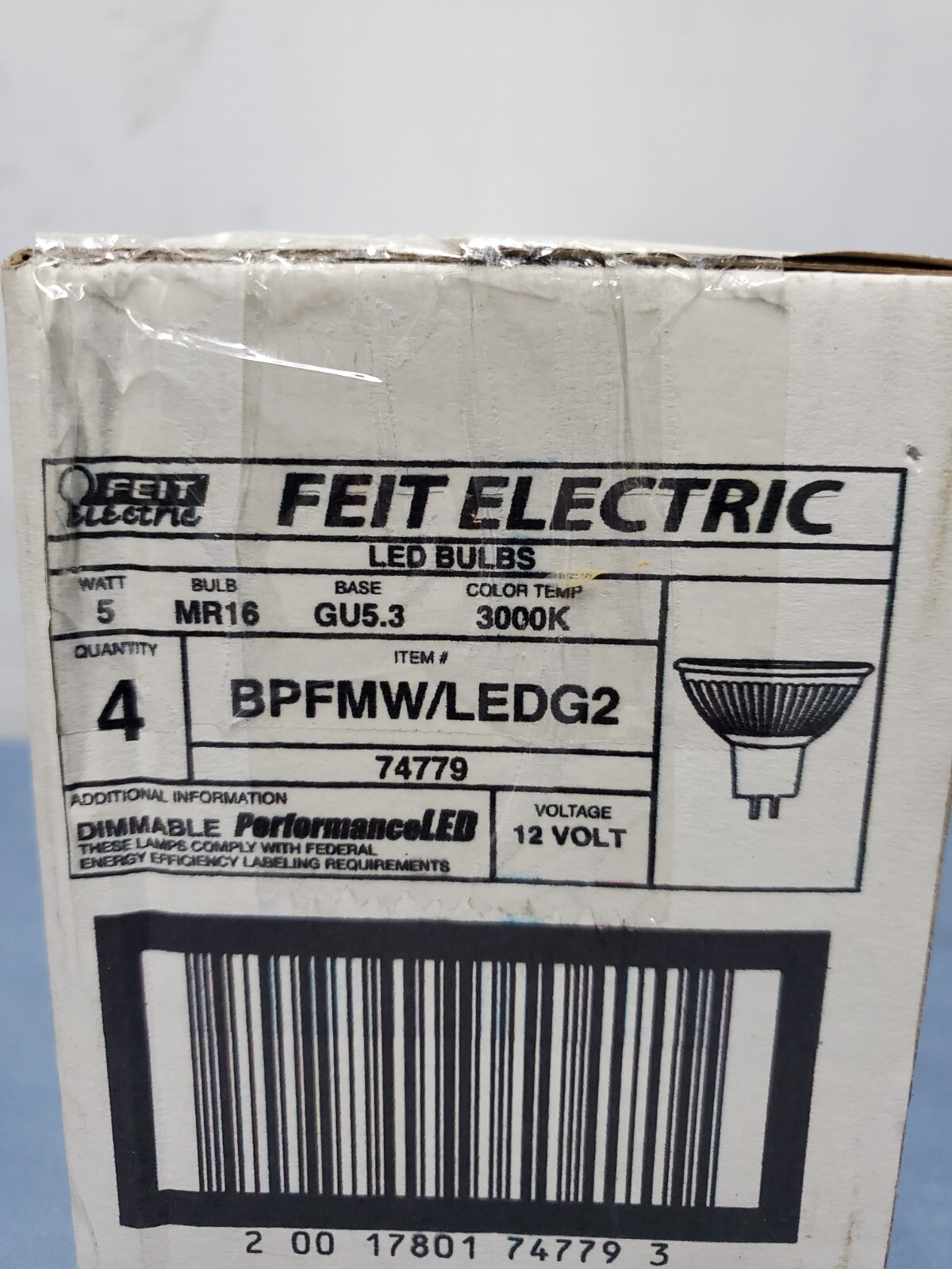 Feit Electric BPFMW/LEDG2 3000K MR16 Bulb Lot of 4