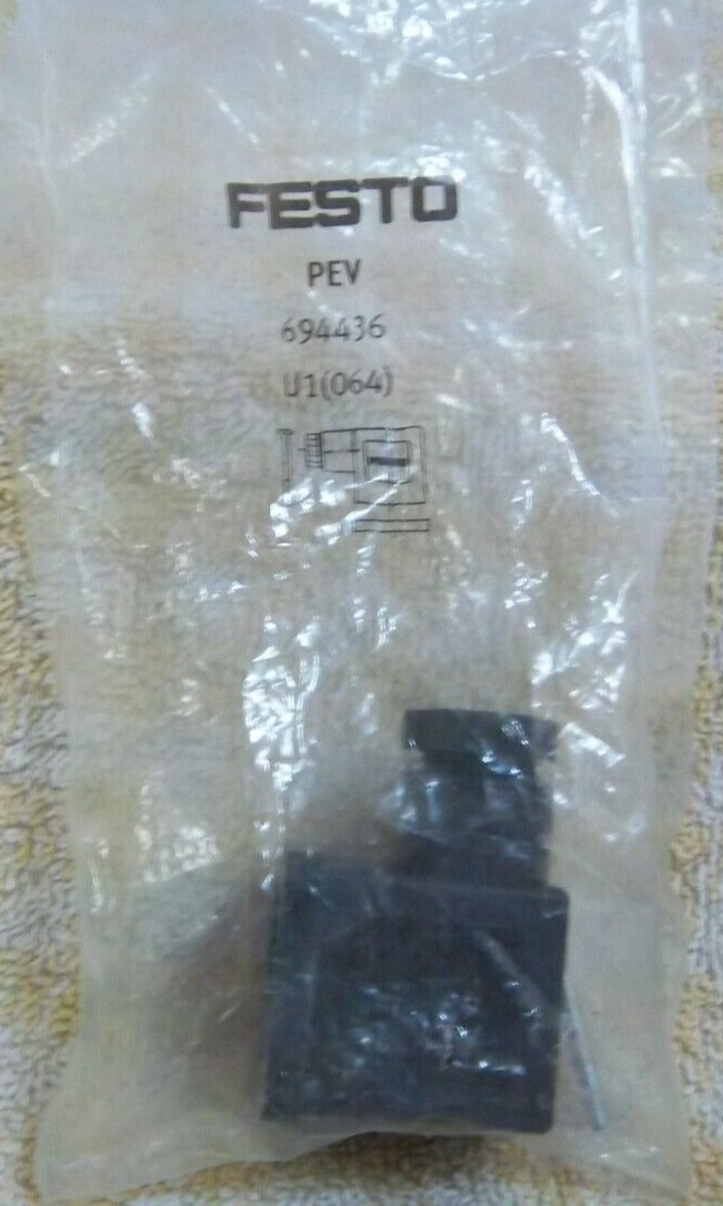Festo PEV Connector Socket 10 AMP 250 VAC 694436 Solenoid Plug