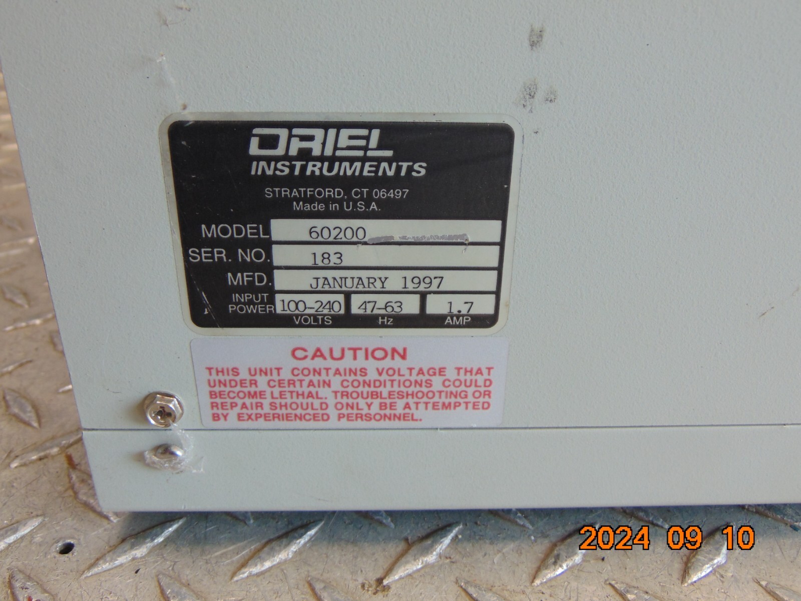 ORIEL 60200 RECIRCULATING COOLER 1.7A 100/240V